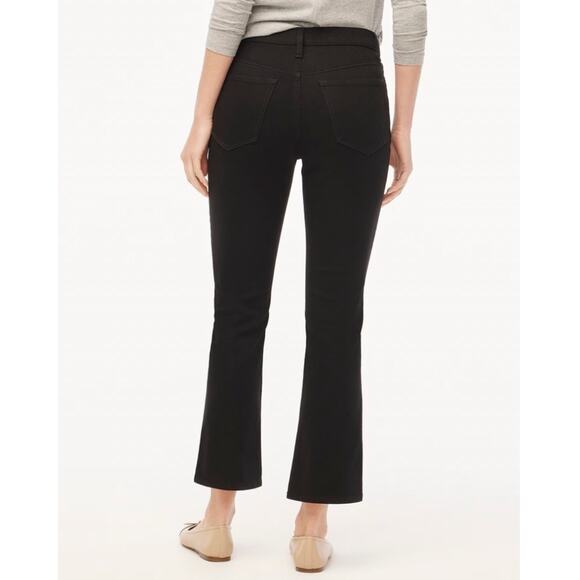 NWT J. Crew Factory Mid-Rise Flare Leg Crop Jean Stretch In Black Size 26 Tall - Picture 2 of 9